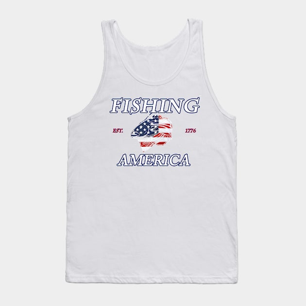 Fishing American Bass Tank Top by Hook Ink